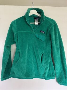 Patagonia Green Fleece Snap Pullover - XS